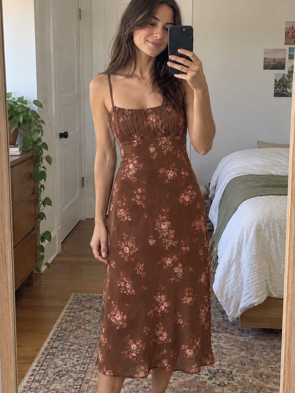 Reformation Arie Midi Dress Nona Floral Print